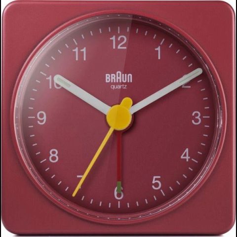 Braun BC02R alarm clock Quartz alarm clock Red