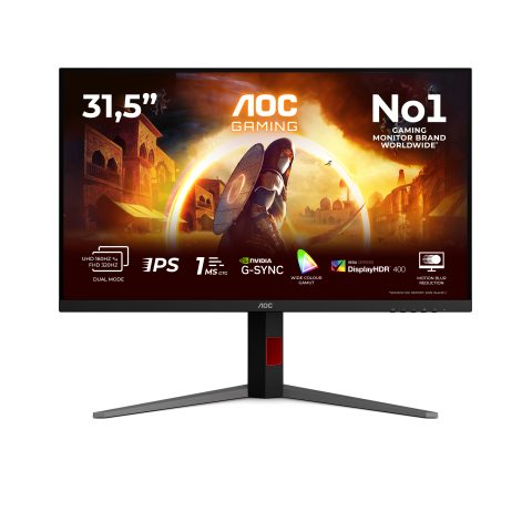 AOC G4 U32G4U monitori 80 cm (31.5") 3840 x 2160 pikseļi 4K Ultra HD Melns