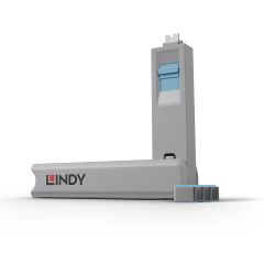 Lindy 40465 porta bloķētājs Porta bloķētājs + atslēga USB Veids-C Zils Akrilon…