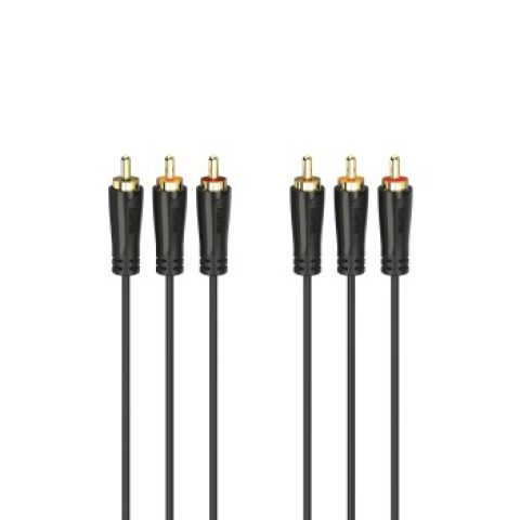 Hama 00205151 аудио кабель 3 m 3 x RCA Черный