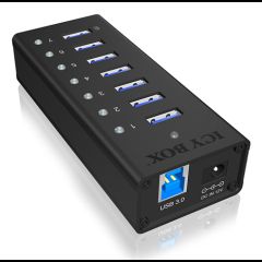 RaidSonic ICY BOX IB-AC618 USB 3.2 Gen 1 (3.1 Gen 1) Type-B 5000 Mbit/s Black