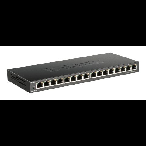 D-Link DGS-1016S Неуправляемый Gigabit Ethernet (10/100/1000) Черный