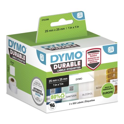 Dymo Durable Balts Pašlīmējošās printera uzlīmes