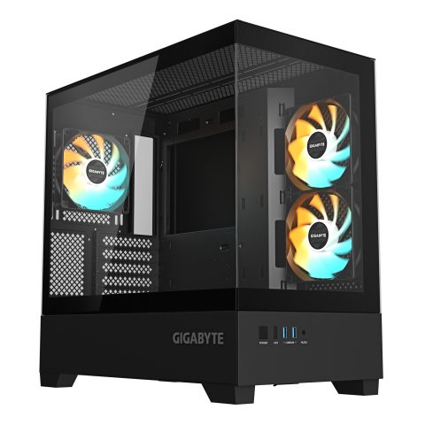 Gigabyte C201 PANORAMIC Midi Tower Melns