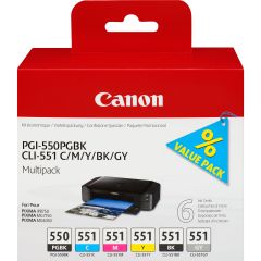 Canon 6496B005 tintes kārtridžs 6 pcs Oriģināls Foto melns