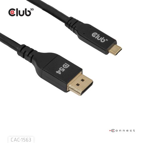 Club 3D CLUB3D CAC-1563 video kabeļu aksesuārs 2 m USB Veids-C DisplayPort Melns