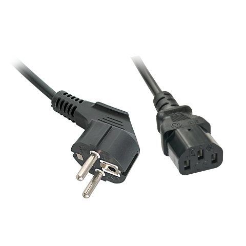 Lindy 30337 elektrības kabelis Melns 5 m CEE7/7 C13 uzmava