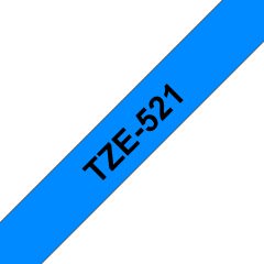 Brother TZE-521 этикеточная лента Черный на синем