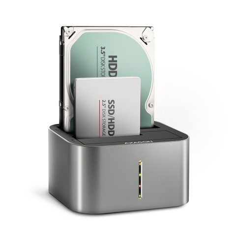 Axagon ADSA-DC HDD/SSD dokstacija USB 3.2 Gen 1 (3.1 Gen 1) Type-A Pelēks