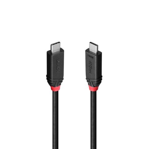 Lindy 37001 USB kabelis USB4 Gen 3x2 1 m USB C 40 Gbit/s 240 W Melns
