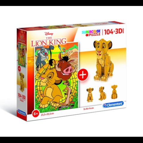Clementoni Lion King ЗД пазл 104 шт Телевидение / фильмы