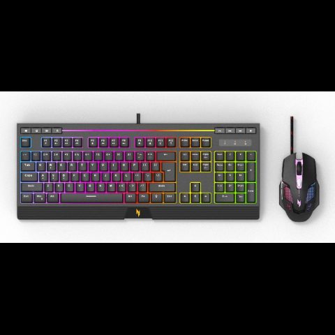 Acer NAK200 + NMW200 tastatūra Pele iekļauta Speļu USB US International Melns