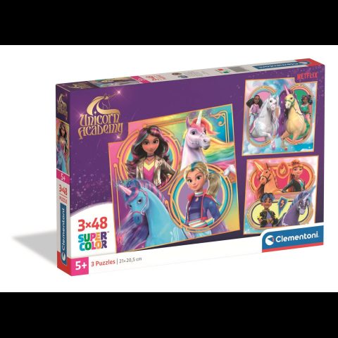 Clementoni 3x48 pcs Puzzles Unicorn Academy