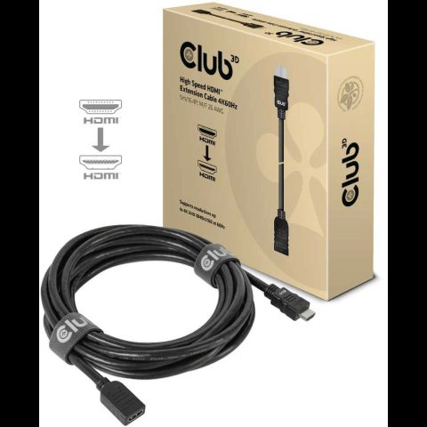 Club 3D didelės spartos HDMI™ prailginimo kabelis 4K60Hz M/F 5m