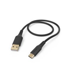 Hama Flexible USB cable USB 2.0 1.5 m USB A USB C 0.48 Gbit/s Black