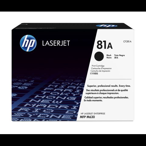 Hewlett Packard (HP) HP 81A Black Original LaserJet Toner Cartridge