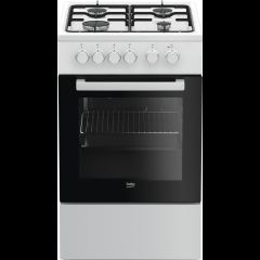 Beko FSS52020DW Brīvi stāvoša plīts Elektrisks Gāzes Balts