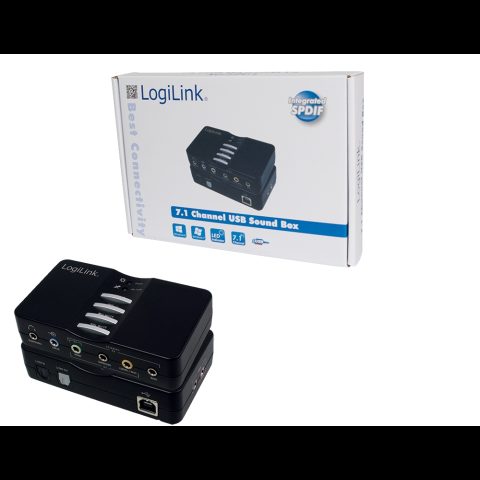 LogiLink USB Sound Box Dolby 7.1 8-Channel 7.1 kanāli