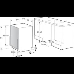 Gorenje GV 520 E 10 EB Fully built-in 11 place settings
