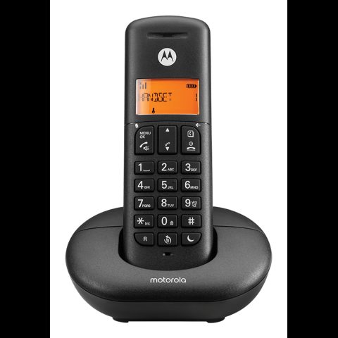Motorola E201 DECT telefons Zvanītāja ID Melns