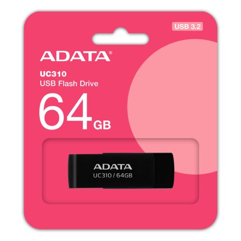 ADATA UC310 USB zibatmiņa 64 GB USB Type-A 3.2 Gen 1 (3.1 Gen 1) Melns