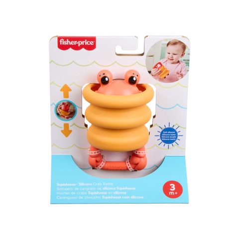 Mattel Fisher-Price Squishseas Silicone Rattles Collection of Newborn Baby Acti…