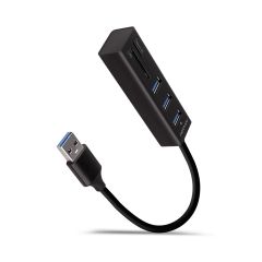 Axagon HMA-CR3A Metal USB 3.2 Gen 1 multi-port hub with three USB ports and car…