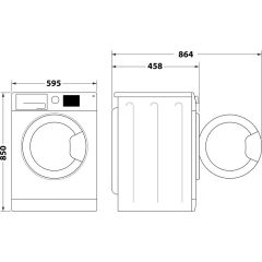 Whirlpool WRBSB 6249 S EU veļasmašīna Ielādēšana no priekšas 6 kg 1151 RPM Melns