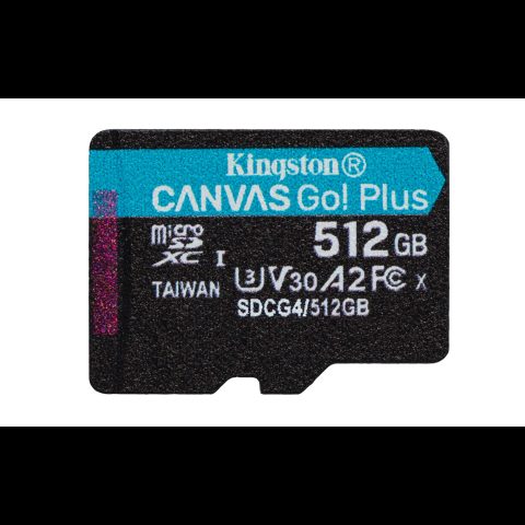 Kingston Technology Canvas Go! Plus 512 GB MicroSD UHS-I Klases 10