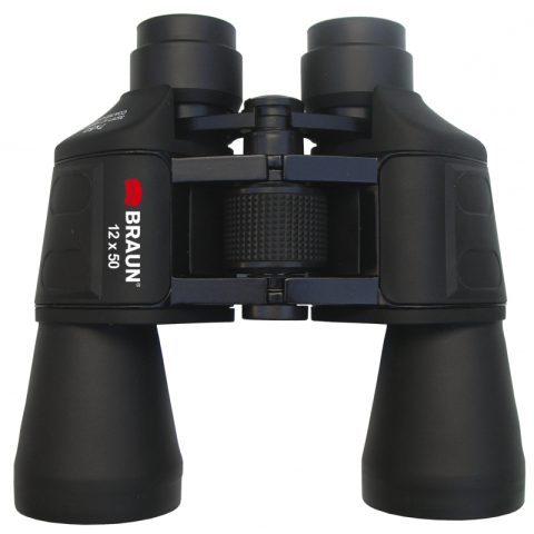 Braun Binocular 12x50 бинокль BK-7 Porro Черный