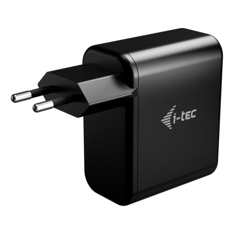 I-tec CHARGER-GAN100W PDA/mobīlo telefonu lādētājs Universāls Melns AC Ātrā uz…