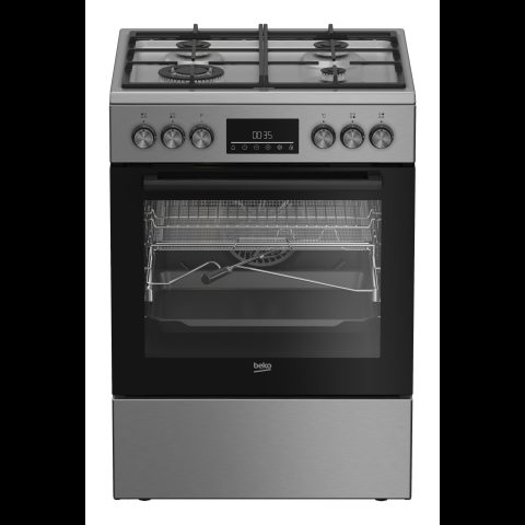 Beko FBMA61330GXDTN plīts & cepeškrāsns Brīvi stāvoša plīts Elektrisks Gāzes…