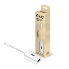 Club 3D CLUB3D CAC-1519 kabeļu spraudņu pāreja USB-C RJ-45 Balts