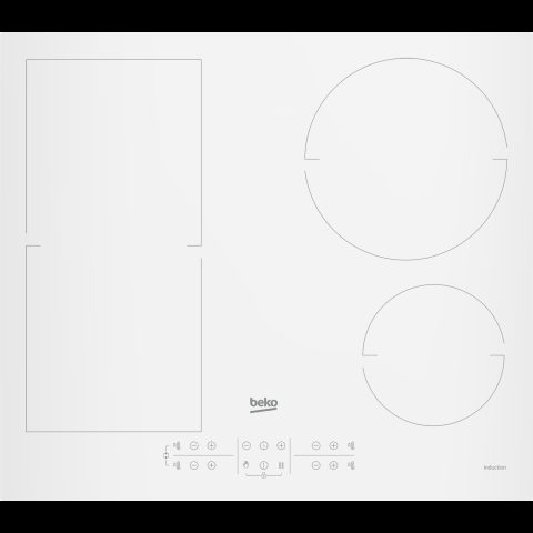 Beko HII64200FMTW Balts Iebūvēts 60 cm Zonas indukcijas plīts 4 zone(s)