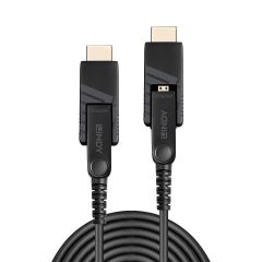 Lindy 70m Fibre Optic Hybrid Micro-HDMI 18G Cable with Detachable HDMI and DVI…