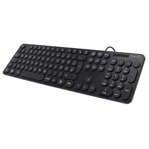Hama KC-500 клавиатура Офисная USB QWERTZ Немецкий Черный