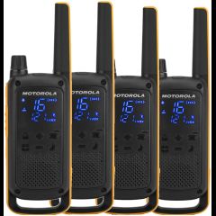 Motorola Talkabout T82 Extreme Quad Pack two-way radio 16 channels Black