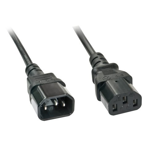 Lindy 30332 elektrības kabelis Melns 3 m C13 uzmava C14 uzmava