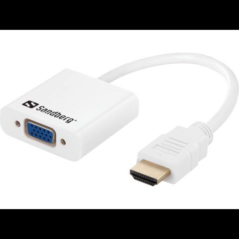 Sandberg 508-77 video kabeļu aksesuārs HDMI Type A (Standard) VGA (D-Sub) + 3.5mm…