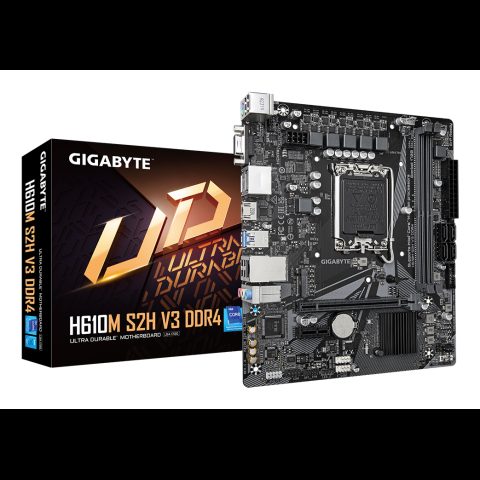 Gigabyte H610M S2H V3 DDR4 mātes plate Intel H610 Express LGA 1700 mikro ATX