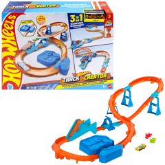 Mattel Hot Wheels Track Builder Track Creator Boosted Jump Speedway Set with 1:…