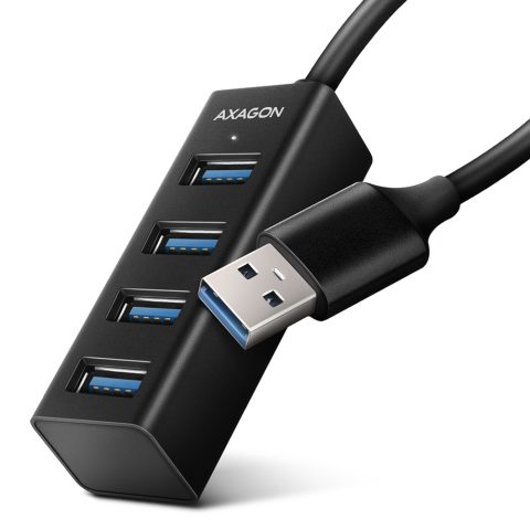 Axagon HUE-M1A хаб-разветвитель USB 3.2 Gen 1 (3.1 Gen 1) Type-A 5000 Мбит/с Че…