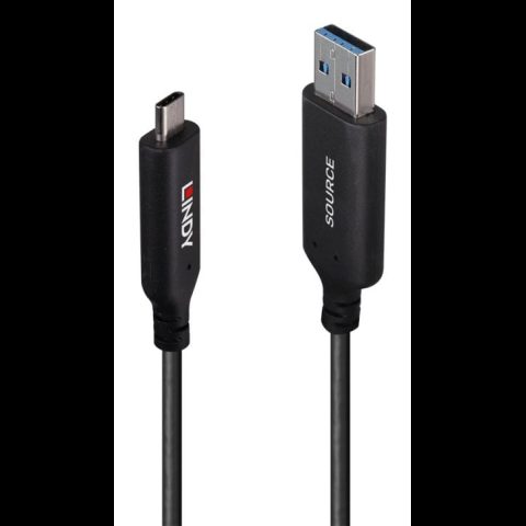Lindy 43396 USB kabelis USB 3.2 Gen 1 (3.1 Gen 1) 25 m USB A USB C 5 Gbit/s Me…