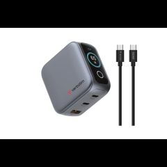 Verbatim Mini GaN Charger 65W with Display