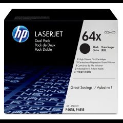 Hewlett Packard (HP) HP 64X 2-pack High Yield Black Original LaserJet Toner Cartridges