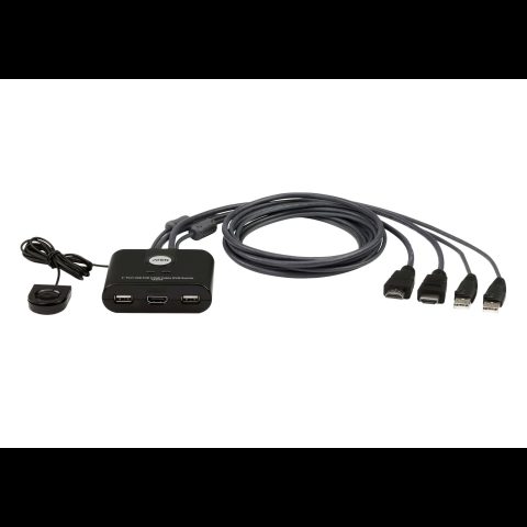Aten 2-Port USB FHD HDMI Cable KVM Switch
