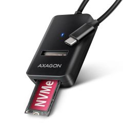 Axagon ADM2-CM cieto disku uzglabāšanas sistēma SSD diska korpuss Melns M.2 USB…