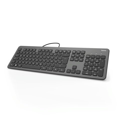 Hama KC-700 tastatūra Birojs USB QWERTZ Vācu Melns
