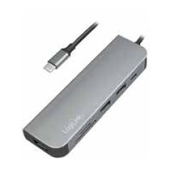 LogiLink UA0343 dokstacija USB 3.2 Gen 1 (3.1 Gen 1) Type-C Alumīnijs