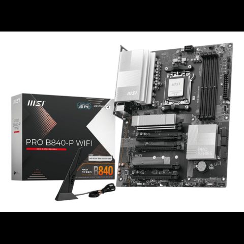 MSI PRO B840-P WIFI mātes plate AMD B840 AM5 pieslēgvieta ATX